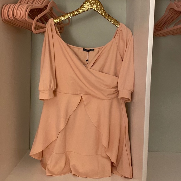 Boohoo Pink Mini Dress NWT! Size 16 - Picture 2 of 3